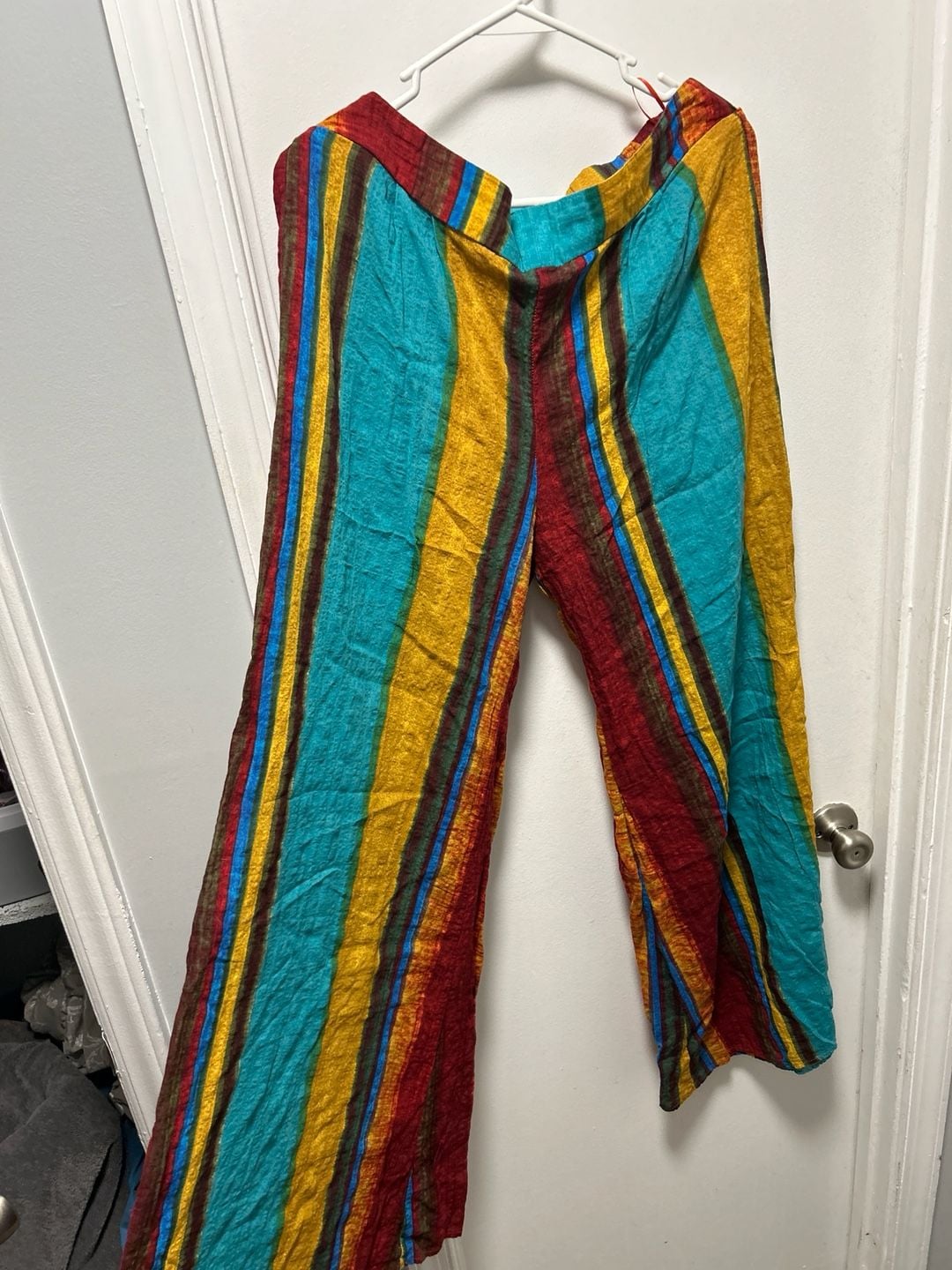 Cider Multicolor Striped Wide Leg Boho Festival Pants XXL 3