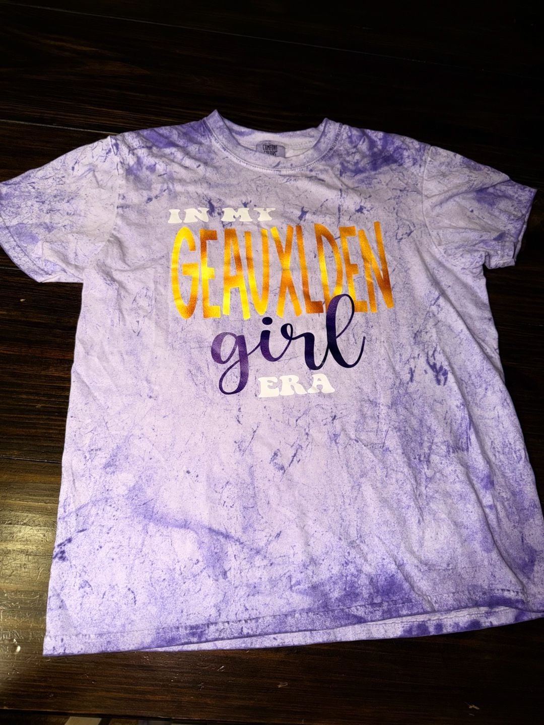 Comfort Colors In My Geauxlden Girl Era Purple Tie Dye Tee 2