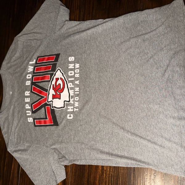 Men's Fanatics  Gray Kansas City Chiefs Super Bowl LVIII Champions T-Shirt