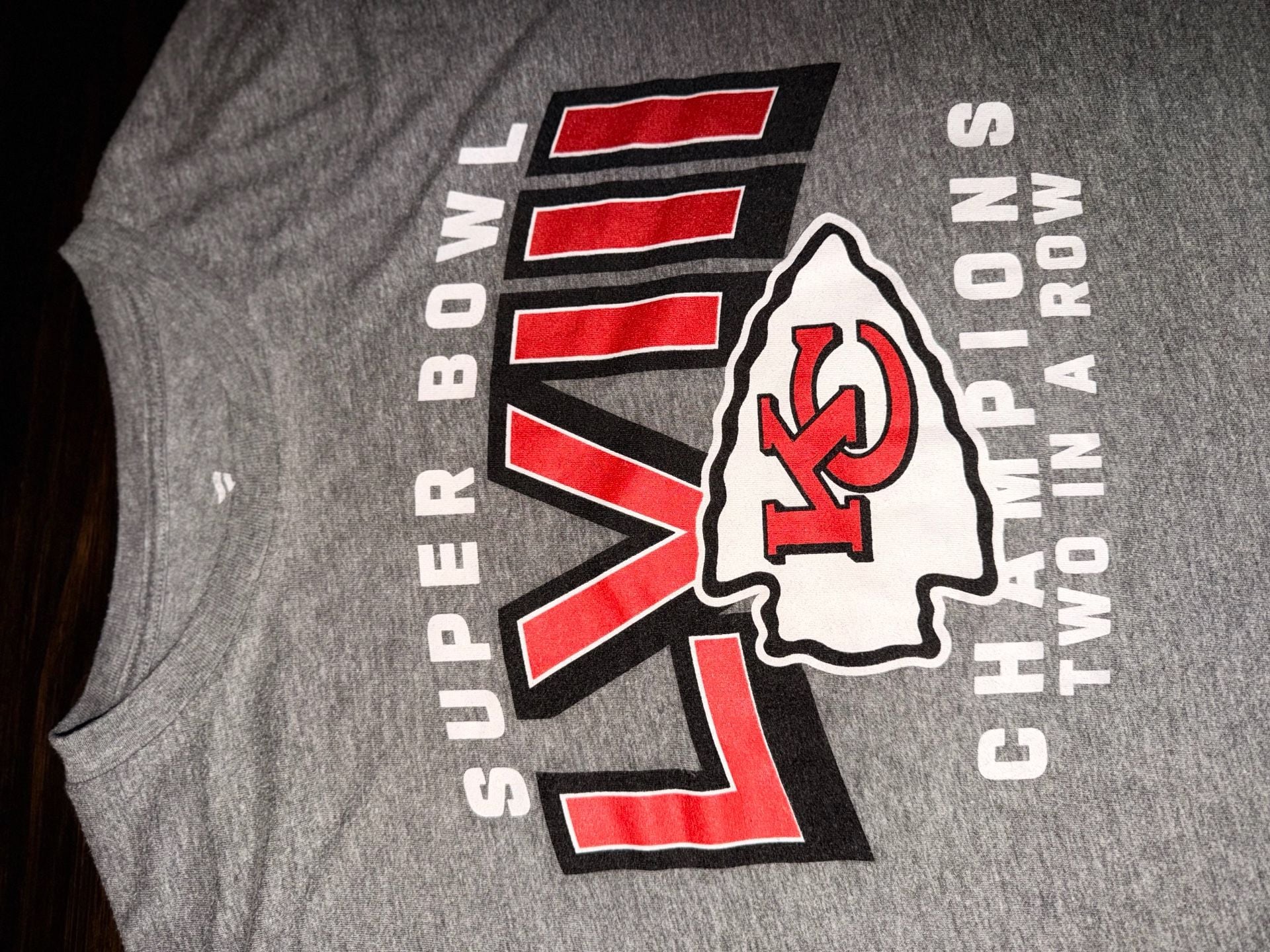 Men's Fanatics Gray Kansas City Chiefs Super Bowl LVIII Champions T-Shirt 3
