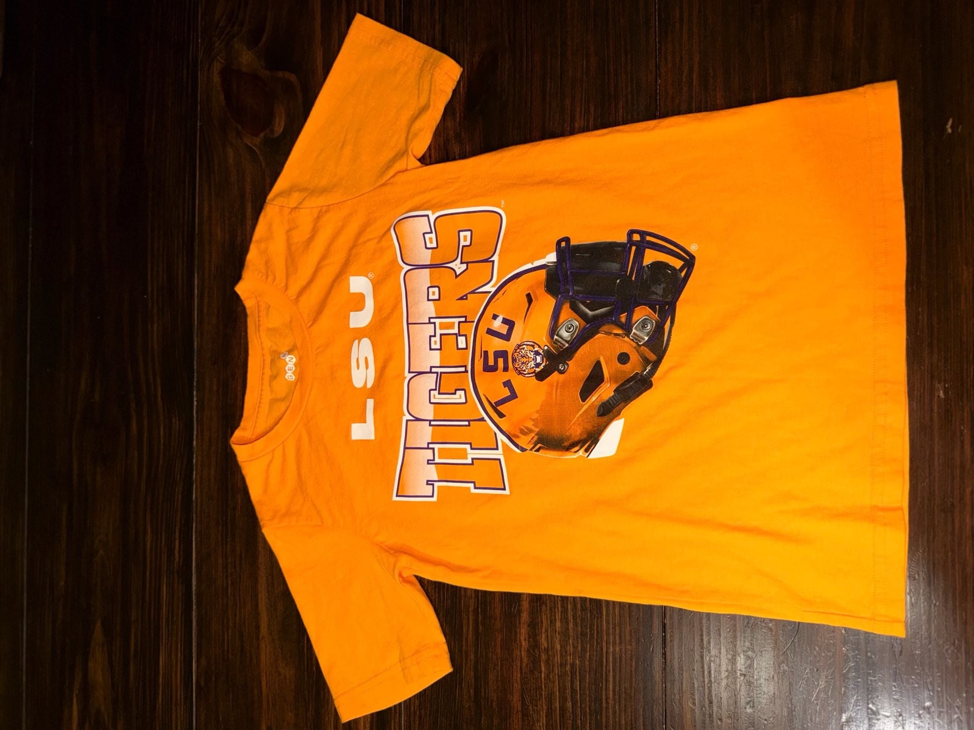 GEN2 Youth LSU Tigers Gold Helmet T-Shirt 3