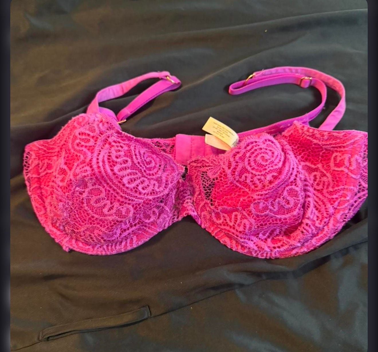 Victoria’s Secret Y2K Pink Lace Bra 34D Push Up Without Padding Sexy 3