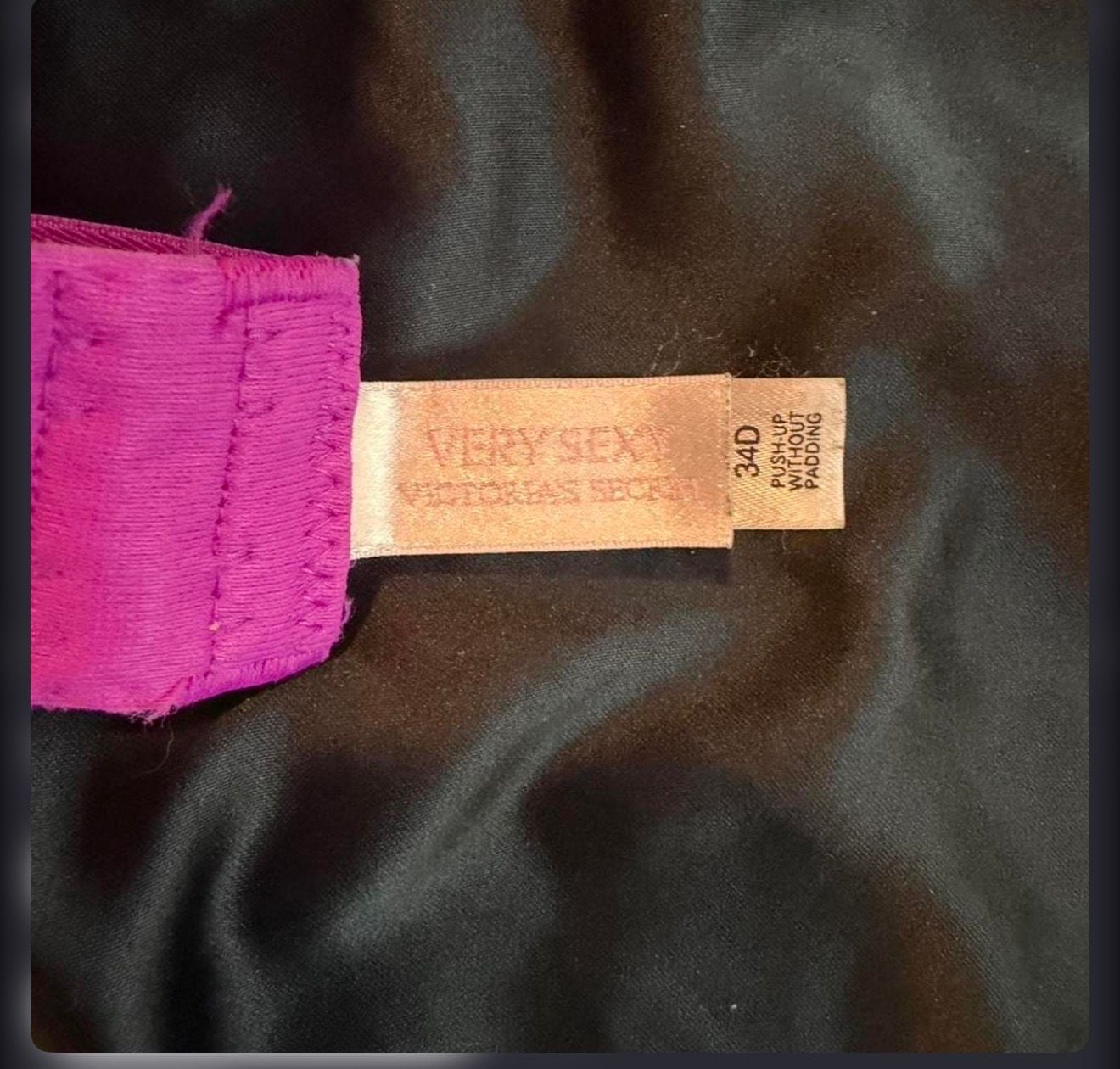 Victoria’s Secret Y2K Pink Lace Bra 34D Push Up Without Padding Sexy 4