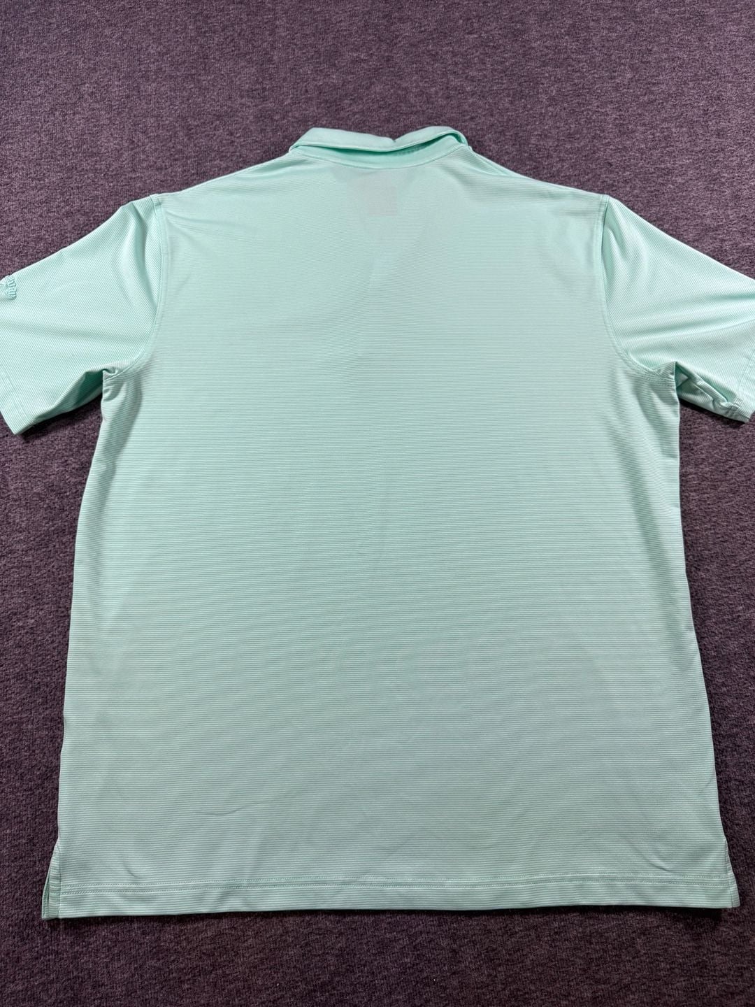 Callaway Opti-Dri Men's Large Aqua Green Striped Performance Golf Polo Shirt 9