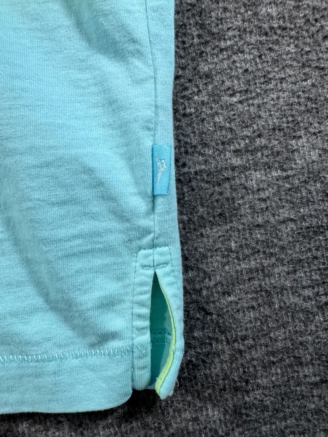 Tommy Bahama RELAX Men's 100% Pima Cotton Short Sleeve Pocket Polo Shirt Light Teal Large 8