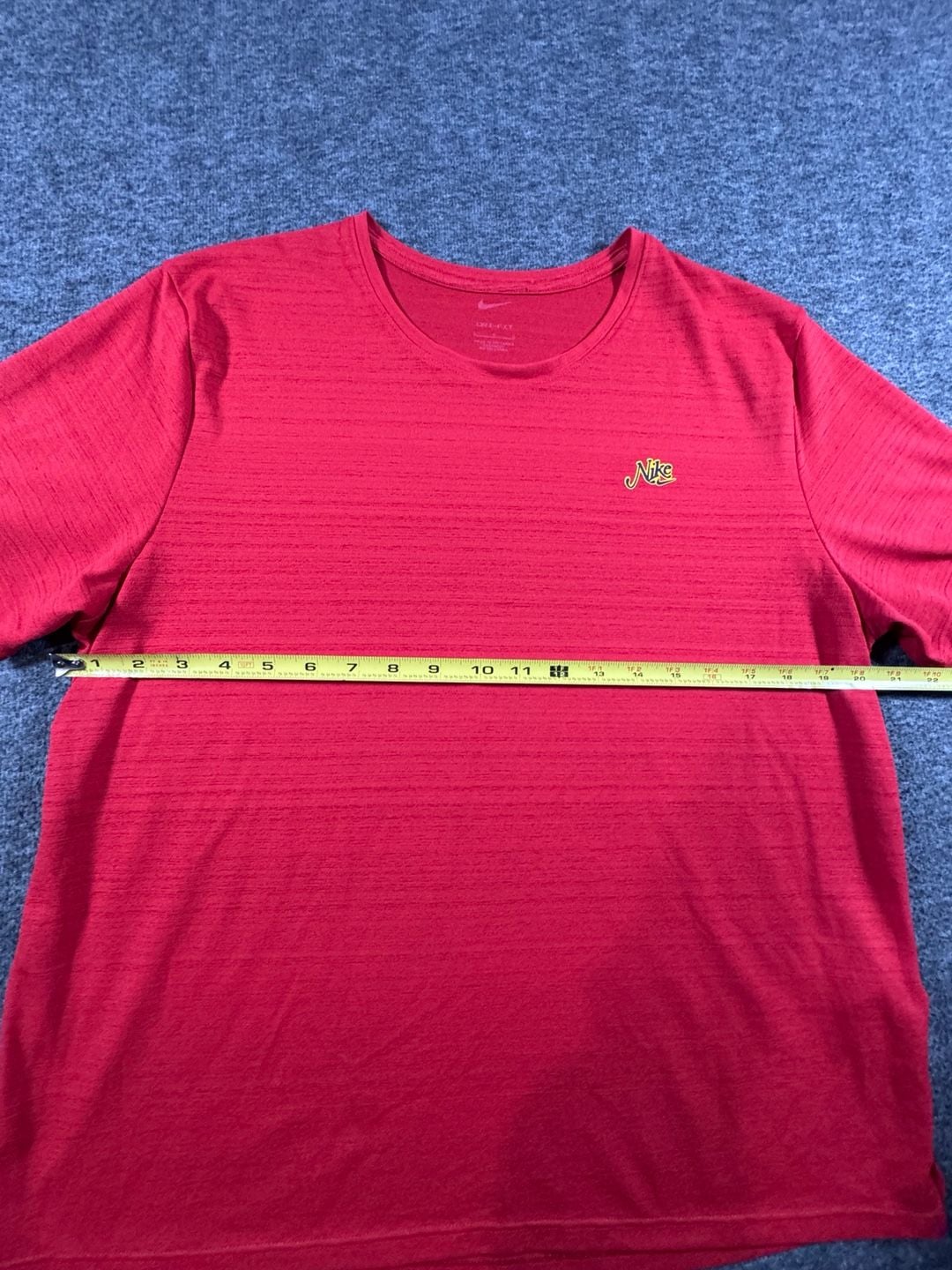 Nike Dri-FIT Miler Running T-Shirt Red Short Sleeve Men's Large 5