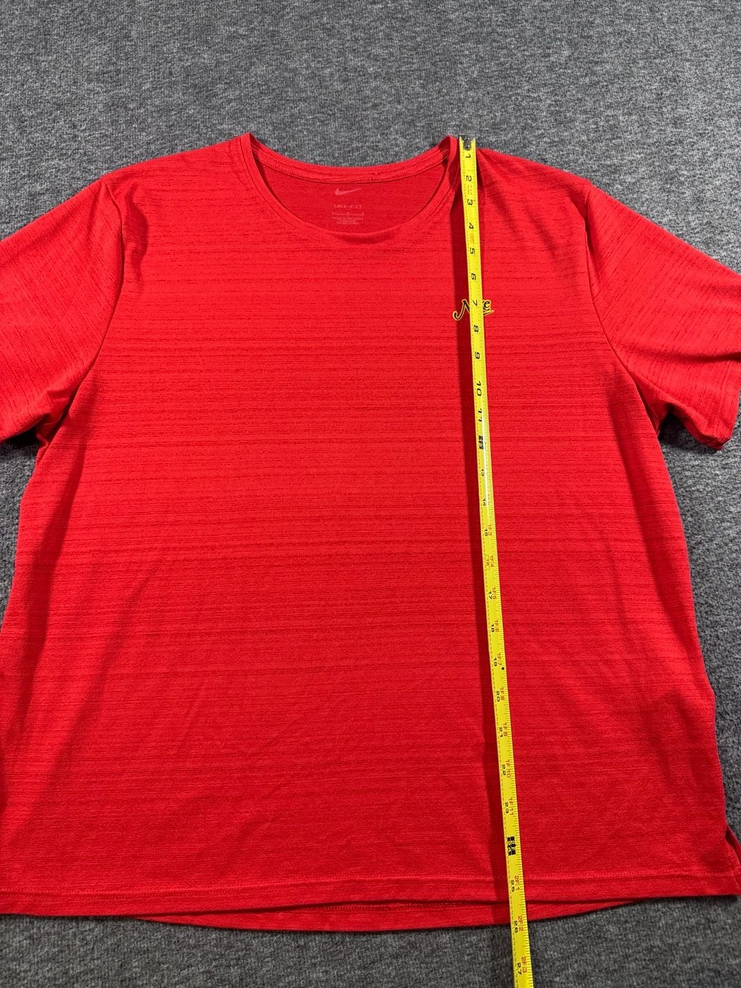 Nike Dri-FIT Miler Running T-Shirt Red Short Sleeve Men's Large 6