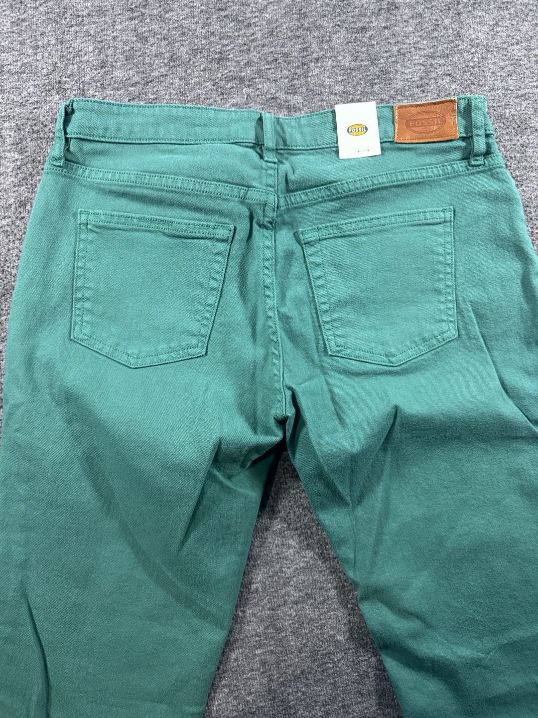 Fossil Long Live Vintage Pencil Slim Cut Green Jeans Size 29 7