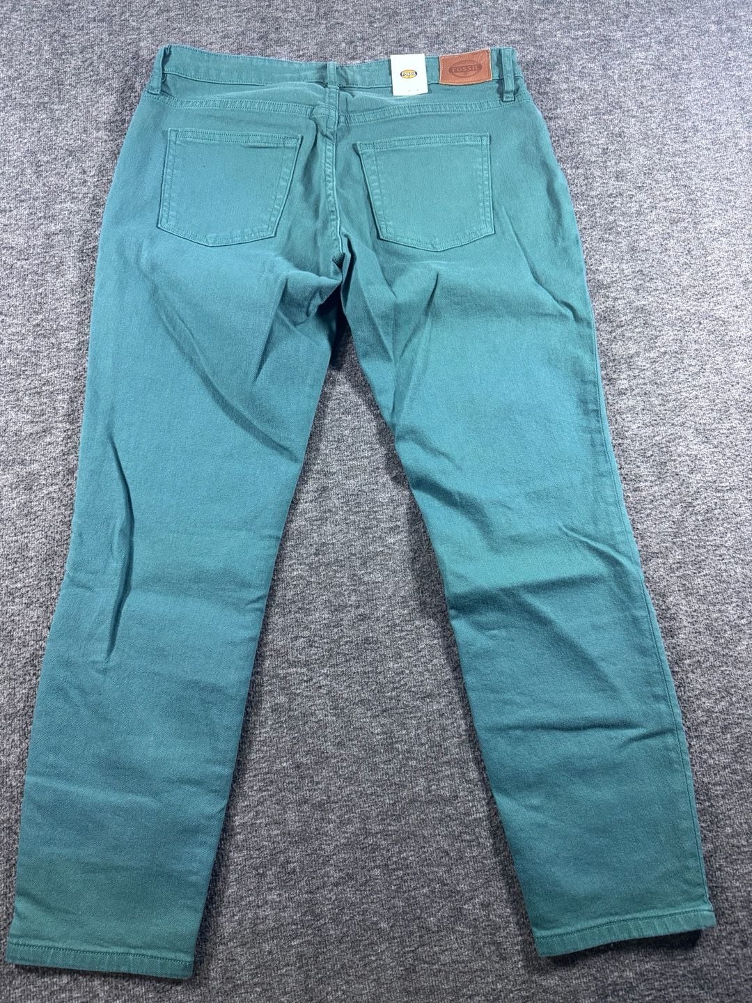 Fossil Long Live Vintage Pencil Slim Cut Green Jeans Size 29 10