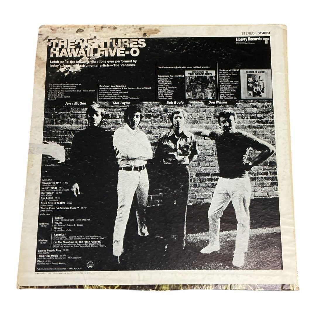 💟The Ventures Hawaii Five-O 1969 Vinyl LP LST-8061 Stereo 2
