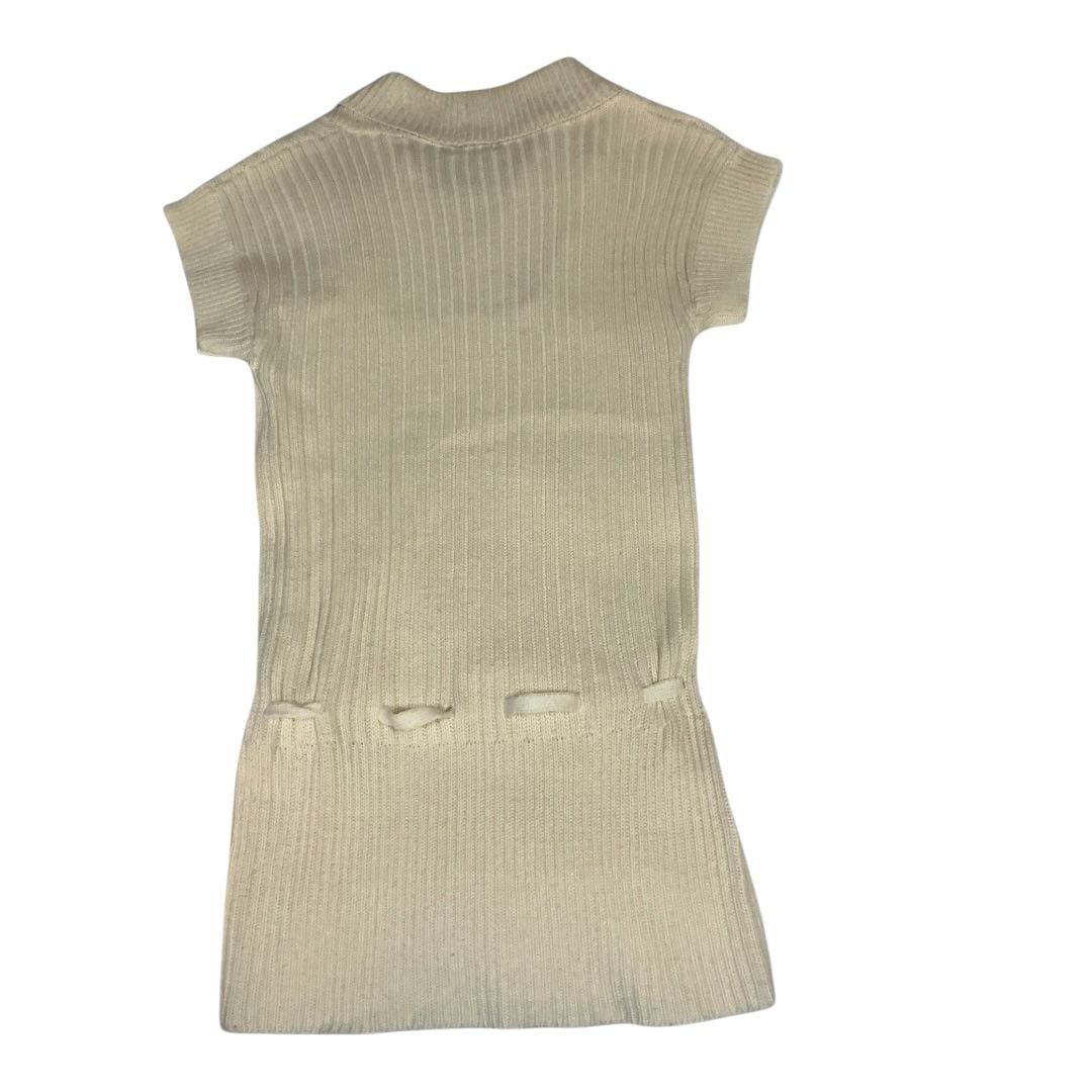 💟Body Central Ivory Ribbed Cable Knit Short Sleeve Sweater Tunic Dress 2