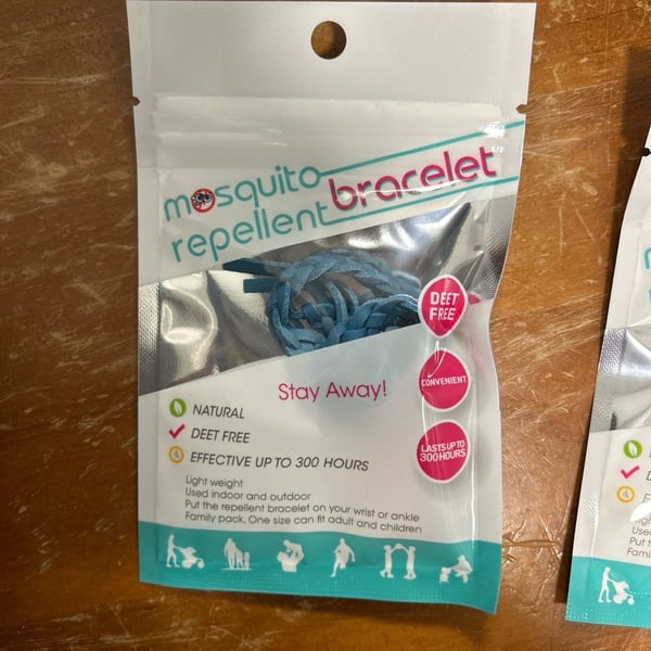 Stay Away! Natural Mosquito Repellent Bracelet DEET Free 2-Pack