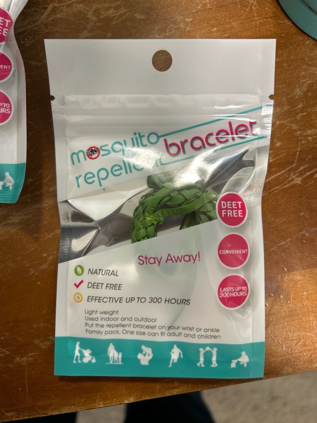 Stay Away! Natural Mosquito Repellent Bracelet DEET Free 2-Pack 2