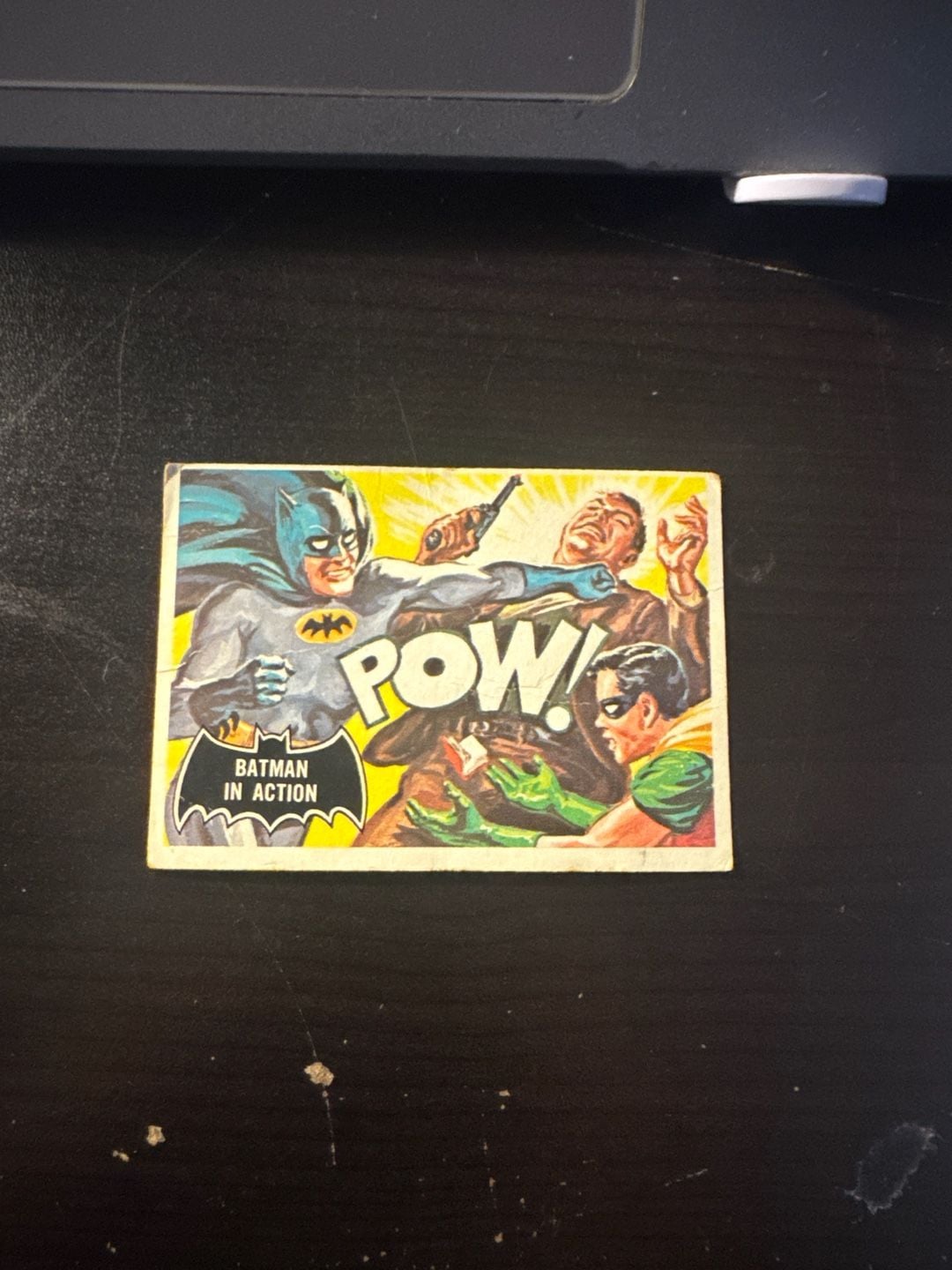 1966 Topps Batman Black Bat Trading Card #15 Batman In Action 3