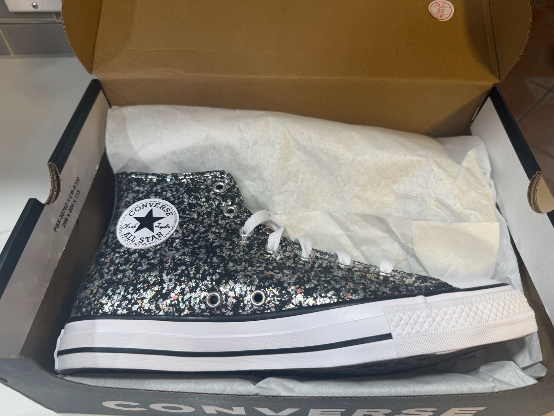 Converse Chuck Taylor All Star Hi Dark Matter Glitter High Top Sneakers 3
