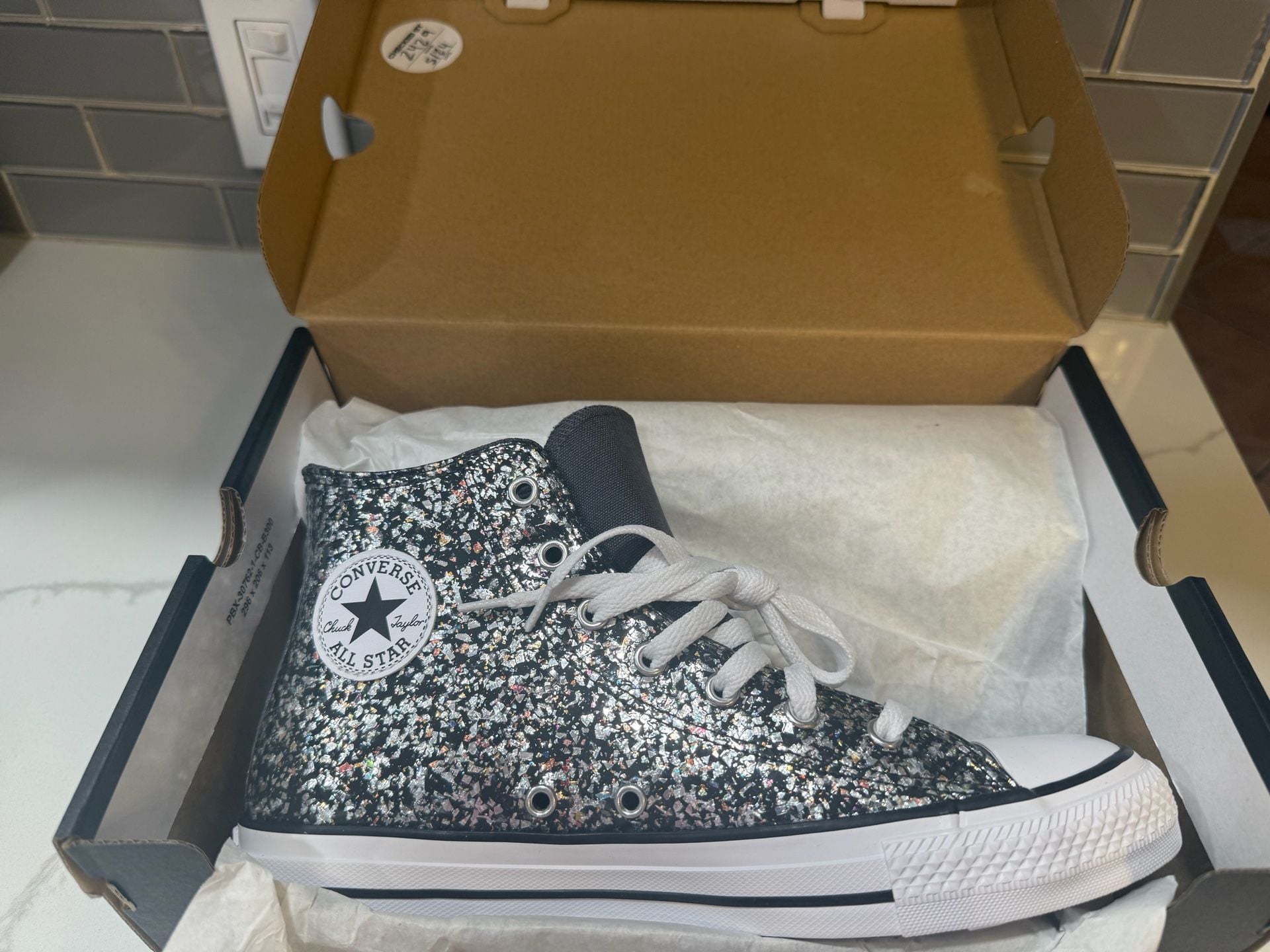 Converse Chuck Taylor All Star Hi Dark Matter Glitter High Top Sneakers 4