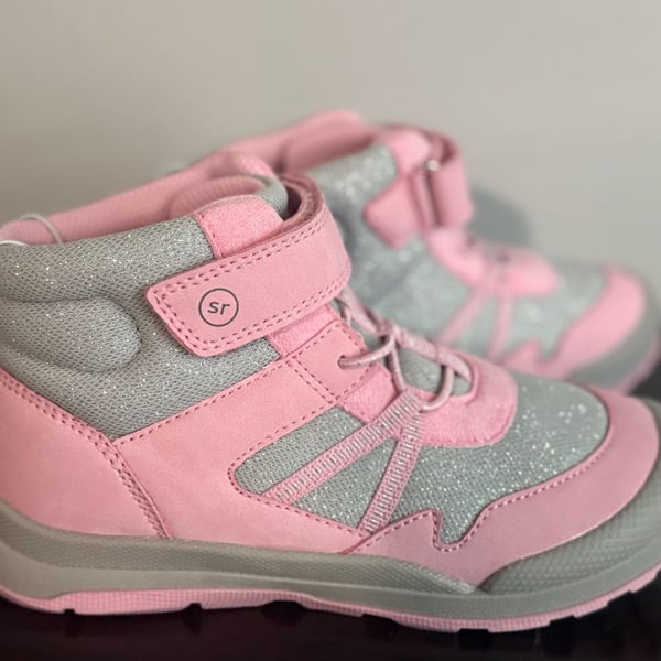 Stride Rite 360 Kamari Kids Boots Pink and Grey Shimmer