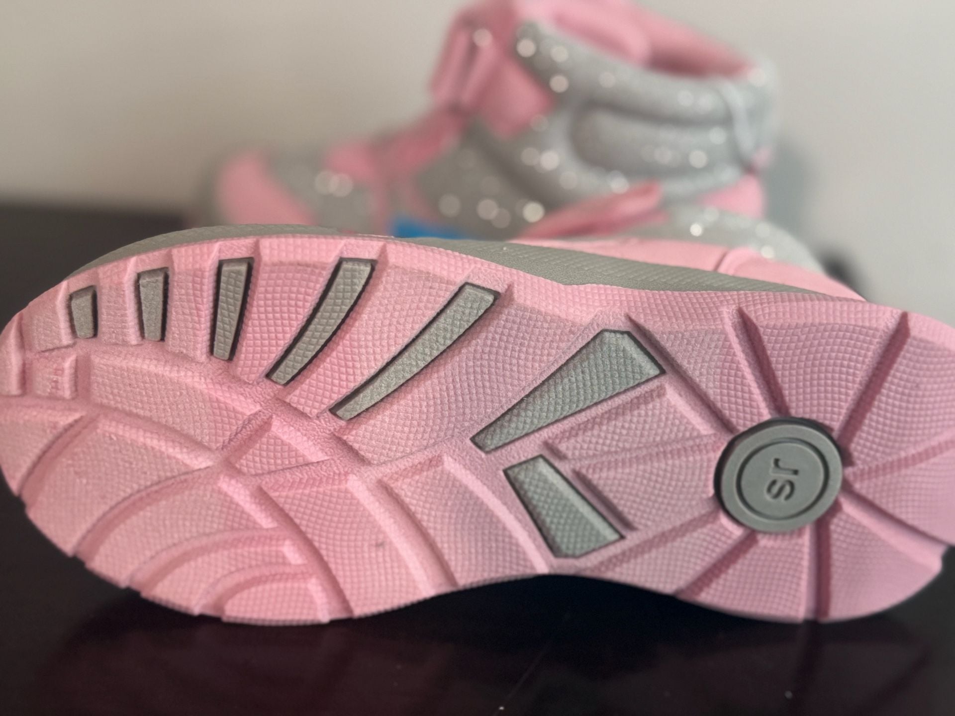 Stride Rite 360 Kamari Kids Boots Pink and Grey Shimmer 2