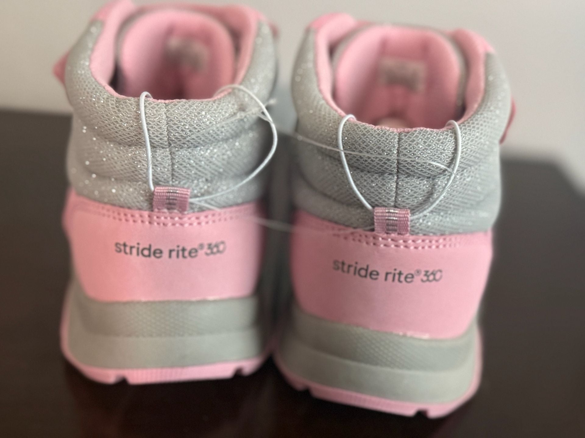 Stride Rite 360 Kamari Kids Boots Pink and Grey Shimmer 3