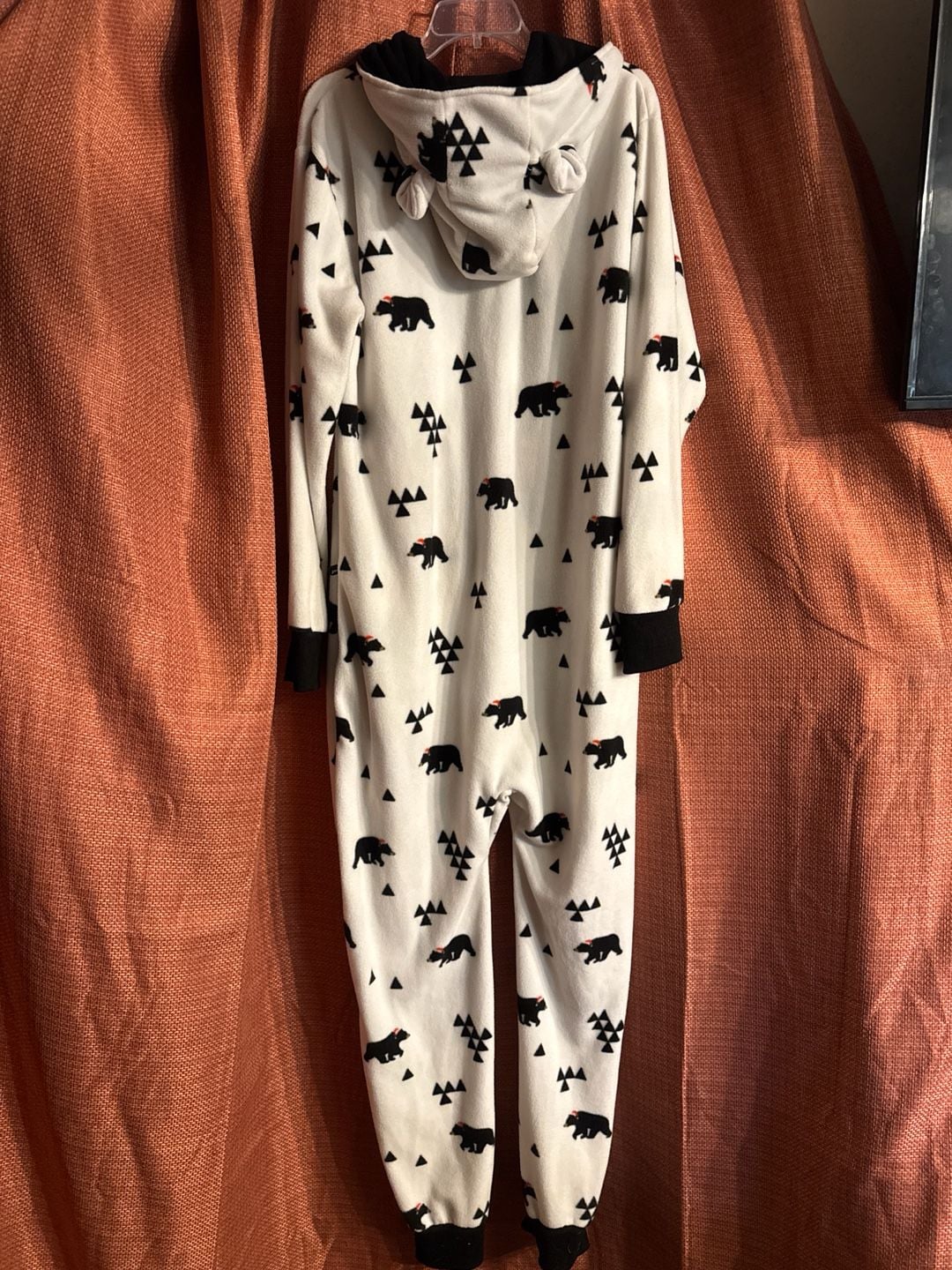 Tipsy Elves Beary Christmas mens/women’s Fleece Holiday Onesie Jumpsuit with Ear Hood 7