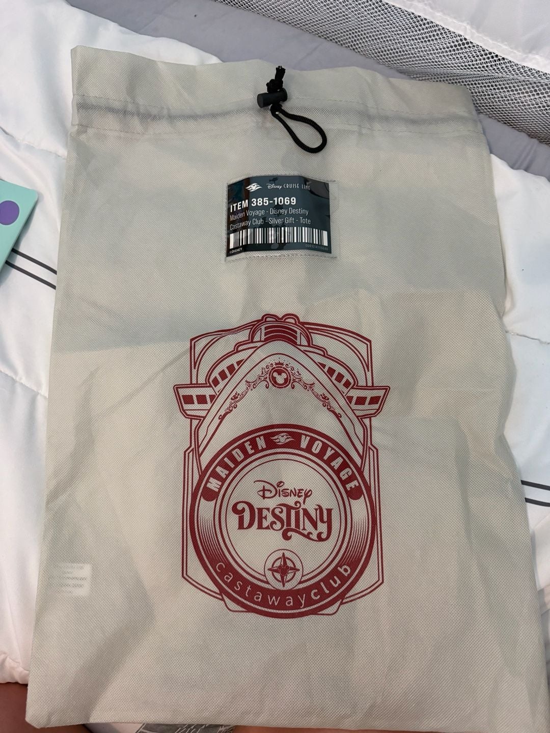 Disney Cruise Line Disney Destiny Maiden Voyage Gift Tote Bag 2