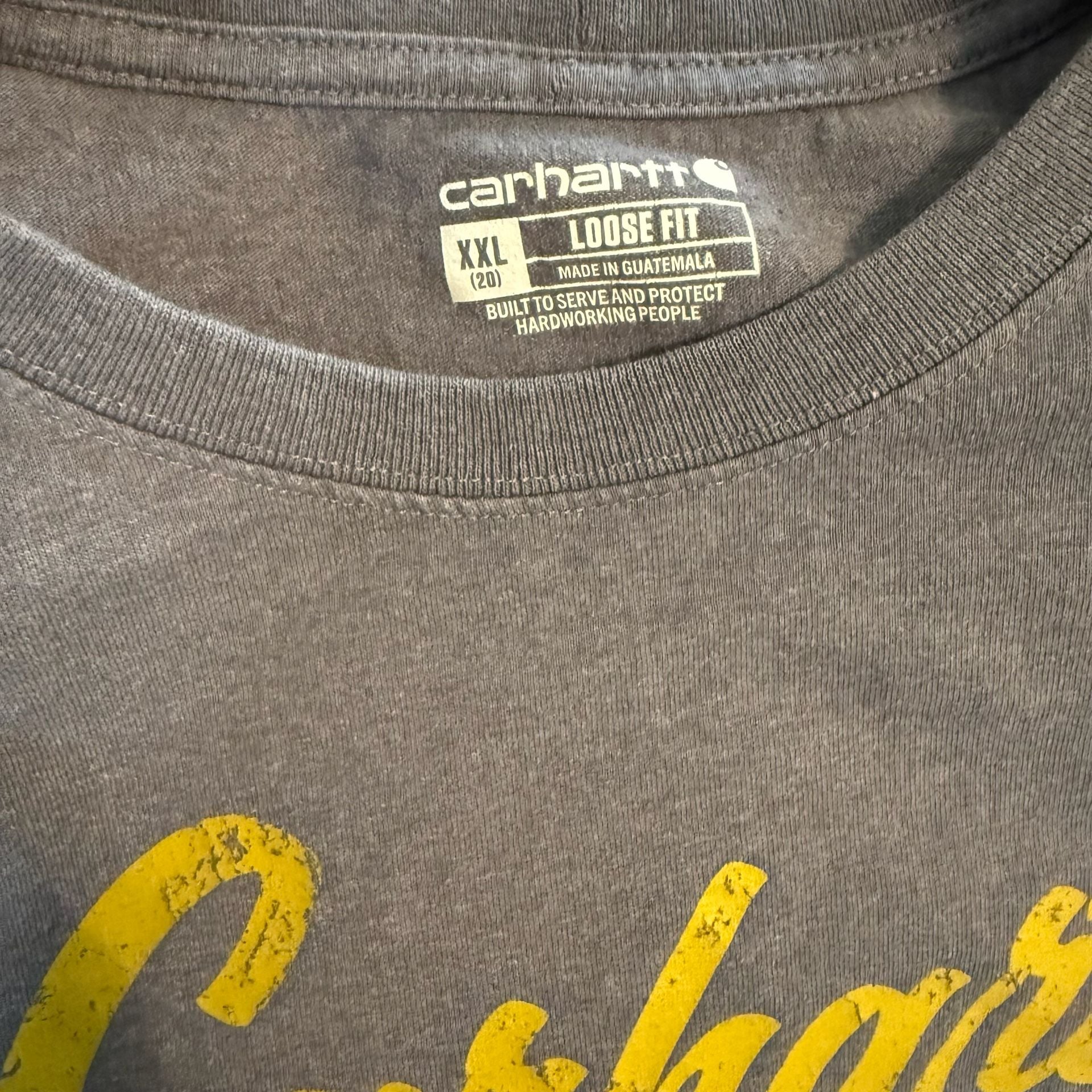 Carhartt Men's XXL Loose Fit Heavyweight Graphic Long Sleeve T-Shirt Blue 5