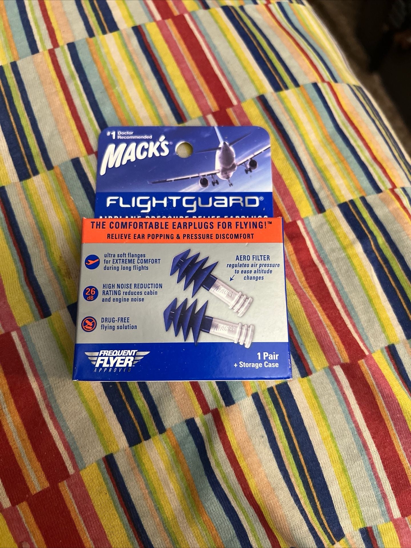Mack's Flightguard Airplane Pressure Relief Earplugs (1 Pair + Storage Case) 6