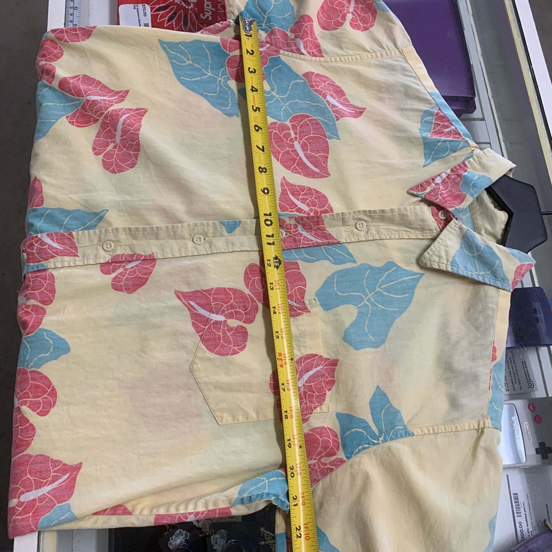 Vtg Reyn Spooner Hawaiian Traditions Anthurium Print Aloha Shirt Size L (OF) 9
