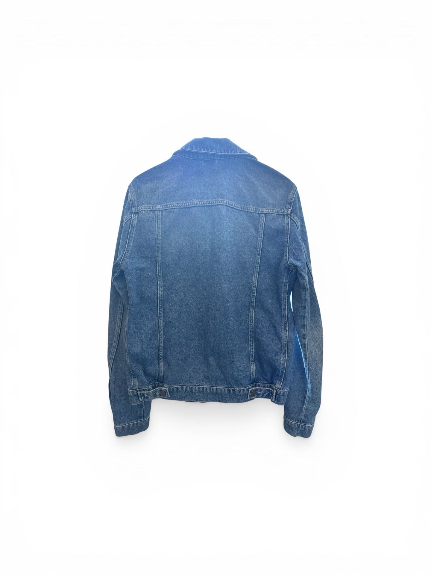 Topman Classic Denim Trucker Jacket in Medium Blue Wash 3