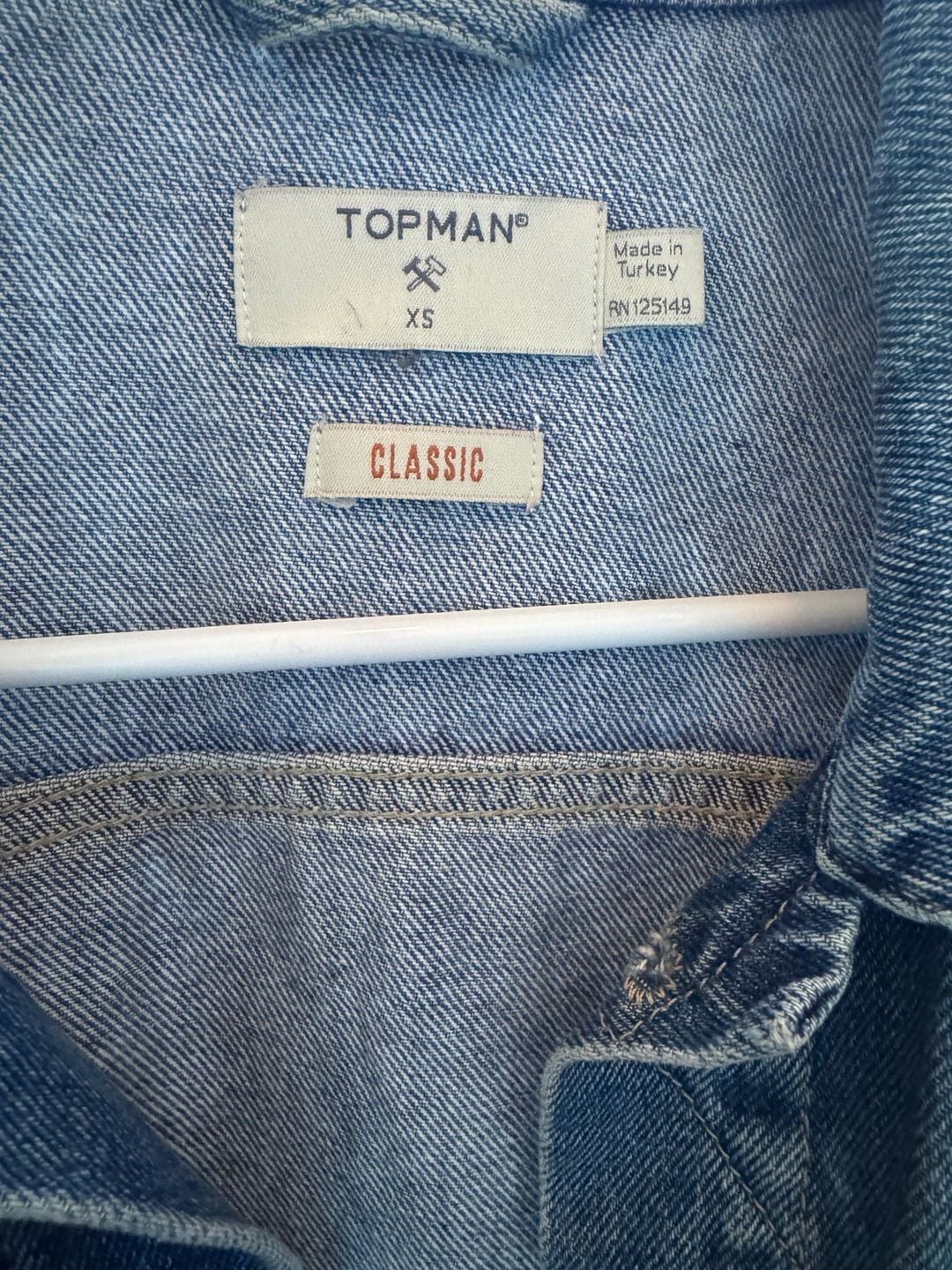 Topman Classic Denim Trucker Jacket in Medium Blue Wash 4