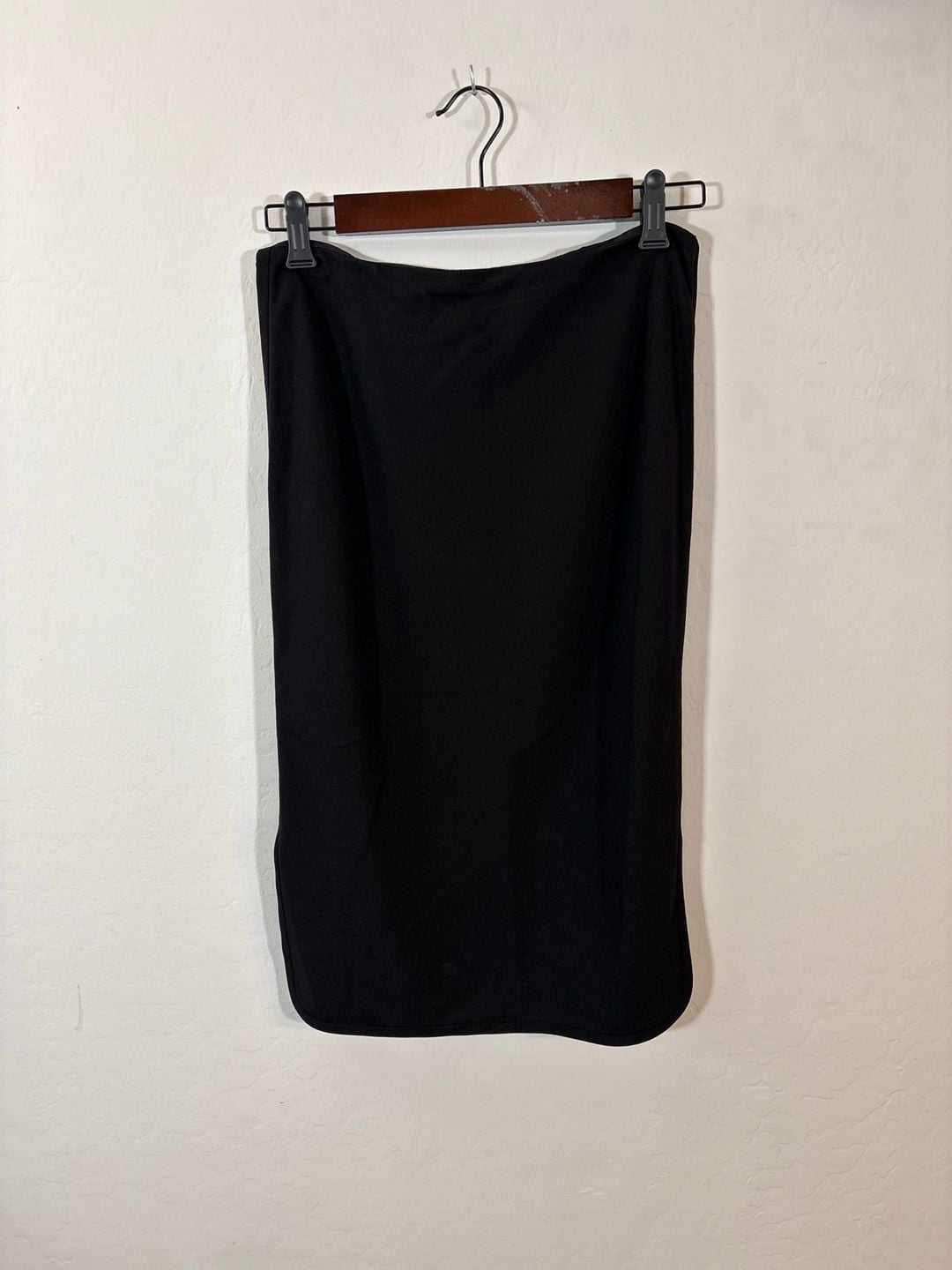 Diane von Furstenberg Black Side Zip Midi Pencil Skirt Size 6 2