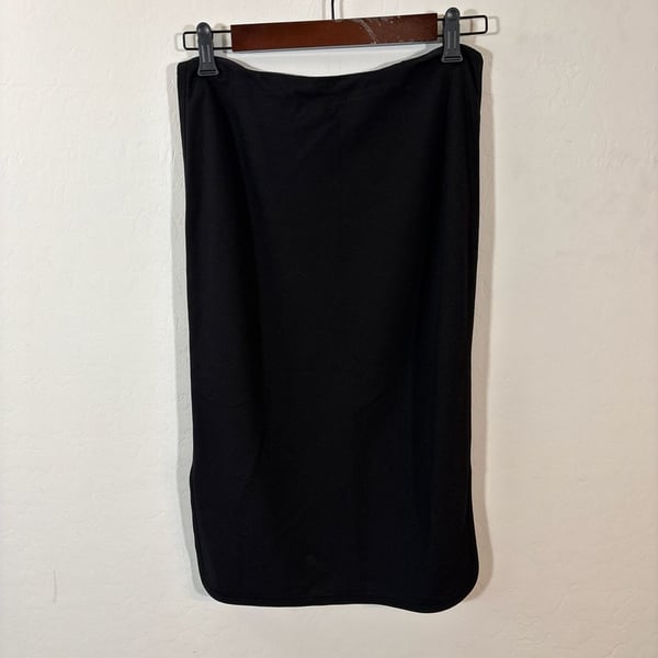 Diane von Furstenberg Black Side Zip Midi Pencil Skirt Size 6