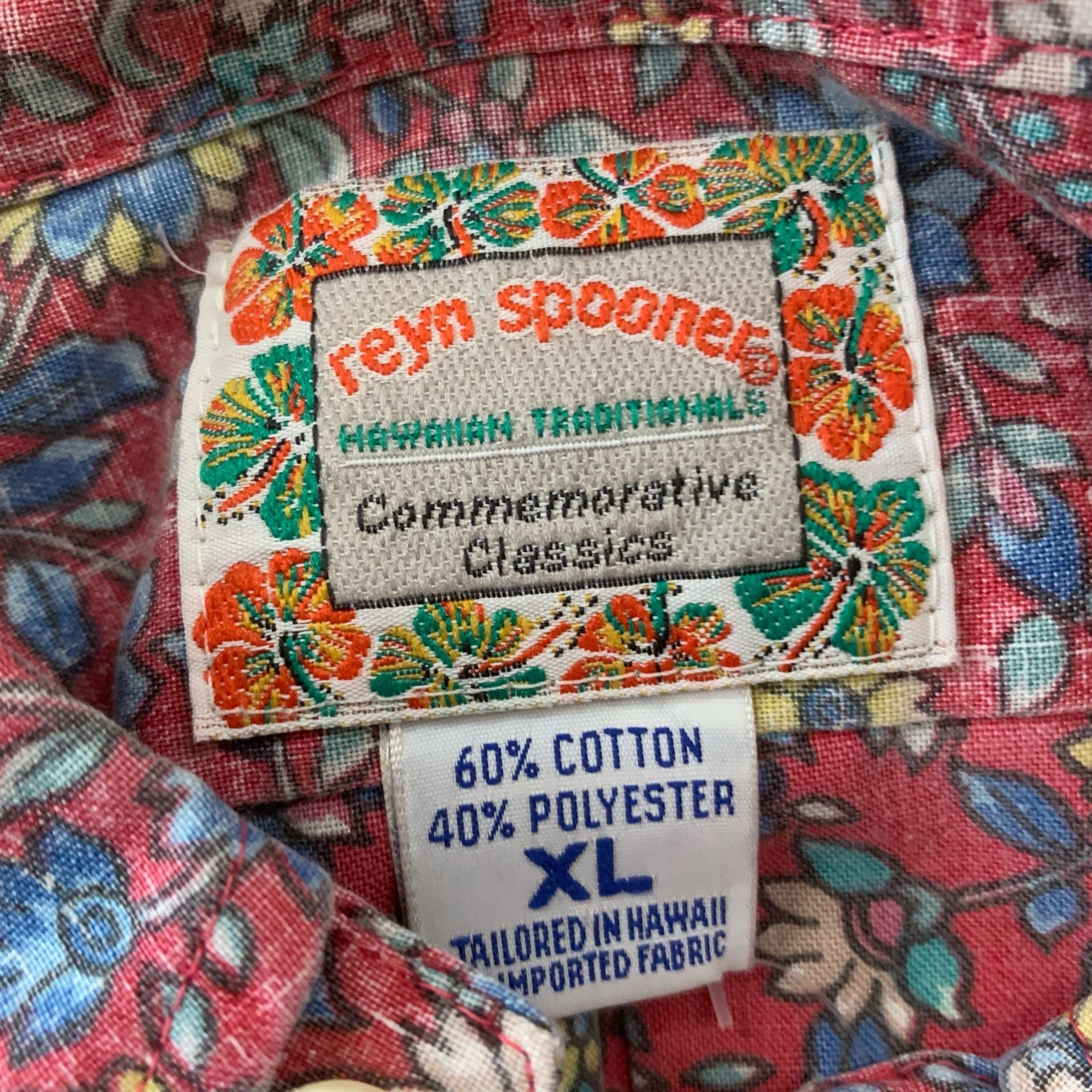 Vtg Reyn Spooner Commemorative Classics Floral Pullover Shirt Size XL (OF) 4