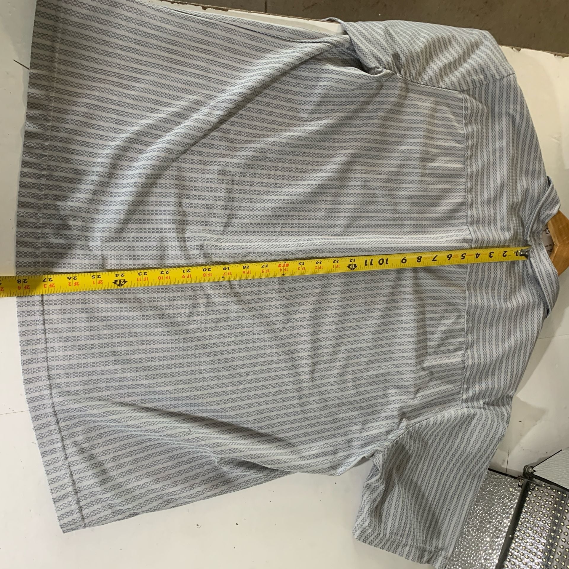 Vtg 00s Quiksilver Gray Vertical Stripe Short Sleeve Button Down Shirt Size XL (OF) 9