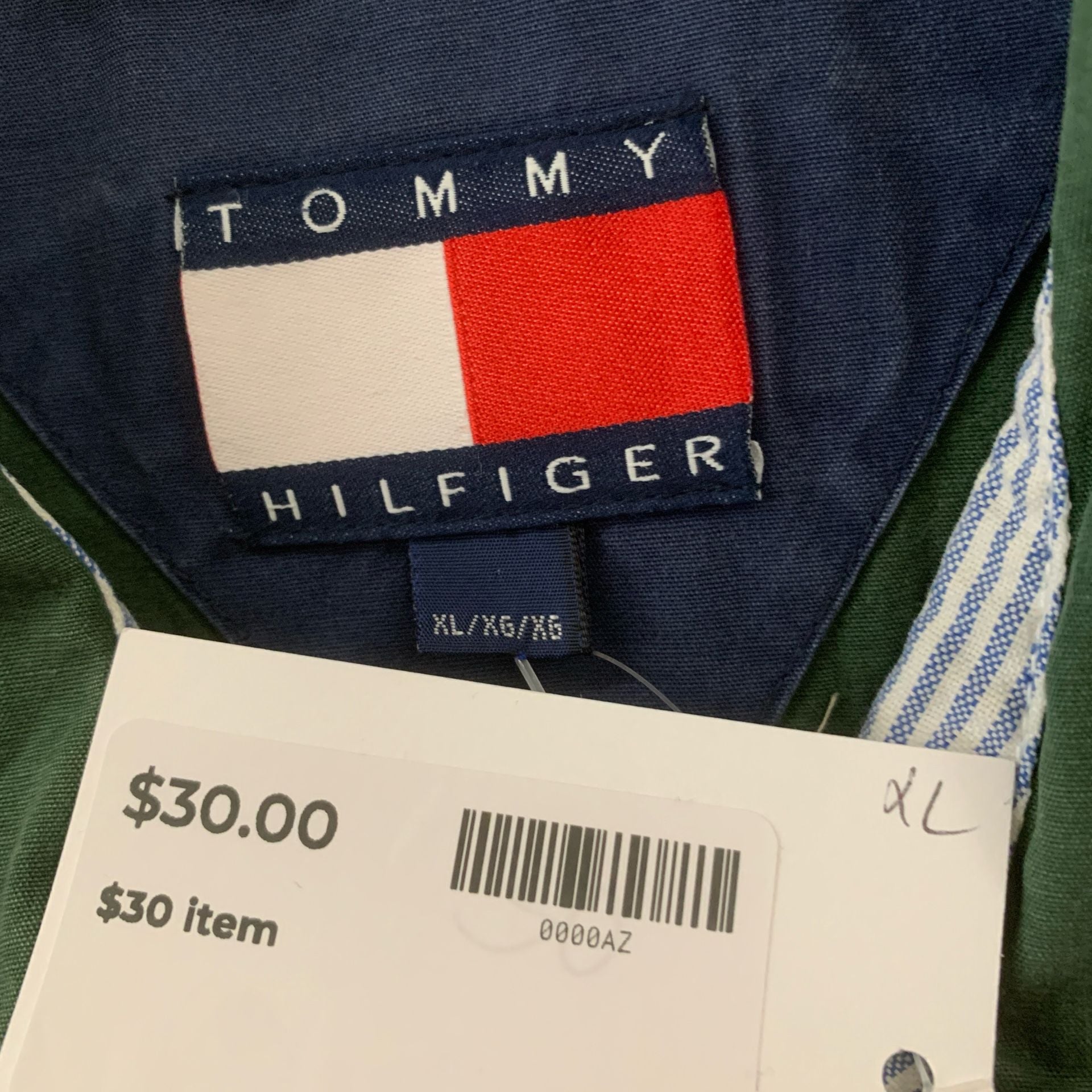 Vtg Tommy Hilfiger Forest Green Full Zip Jacket Size Men’s Size XL (OF) 5