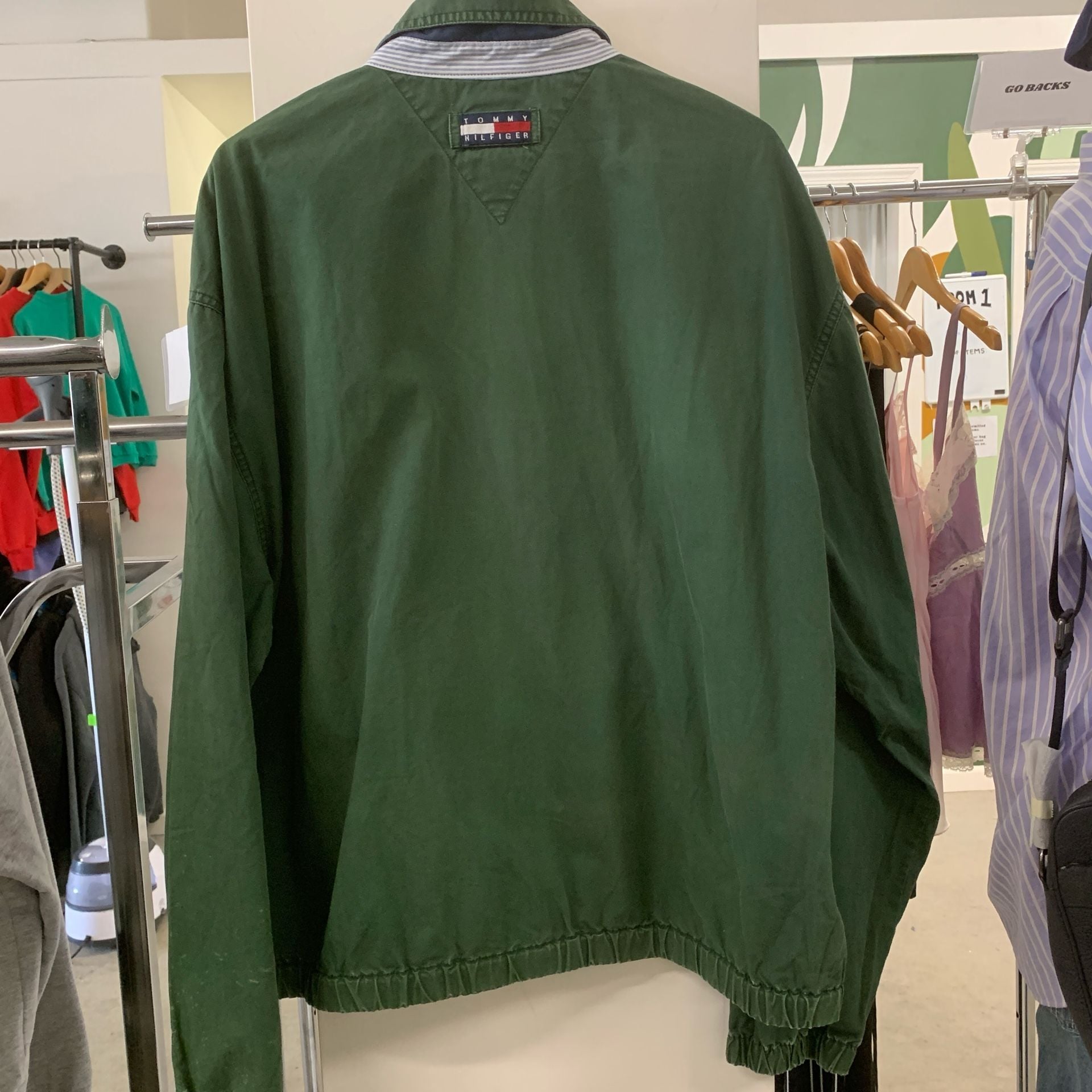 Vtg Tommy Hilfiger Forest Green Full Zip Jacket Size Men’s Size XL (OF) 6
