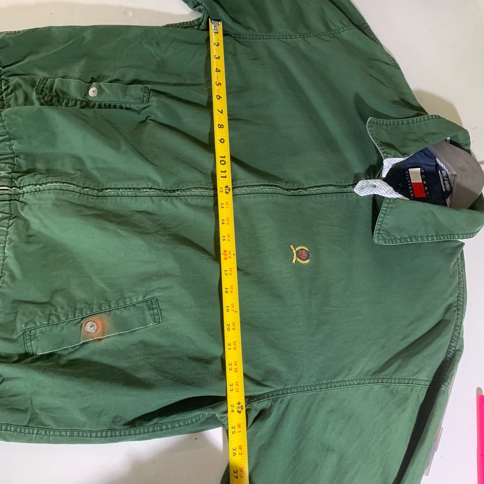 Vtg Tommy Hilfiger Forest Green Full Zip Jacket Size Men’s Size XL (OF) 8