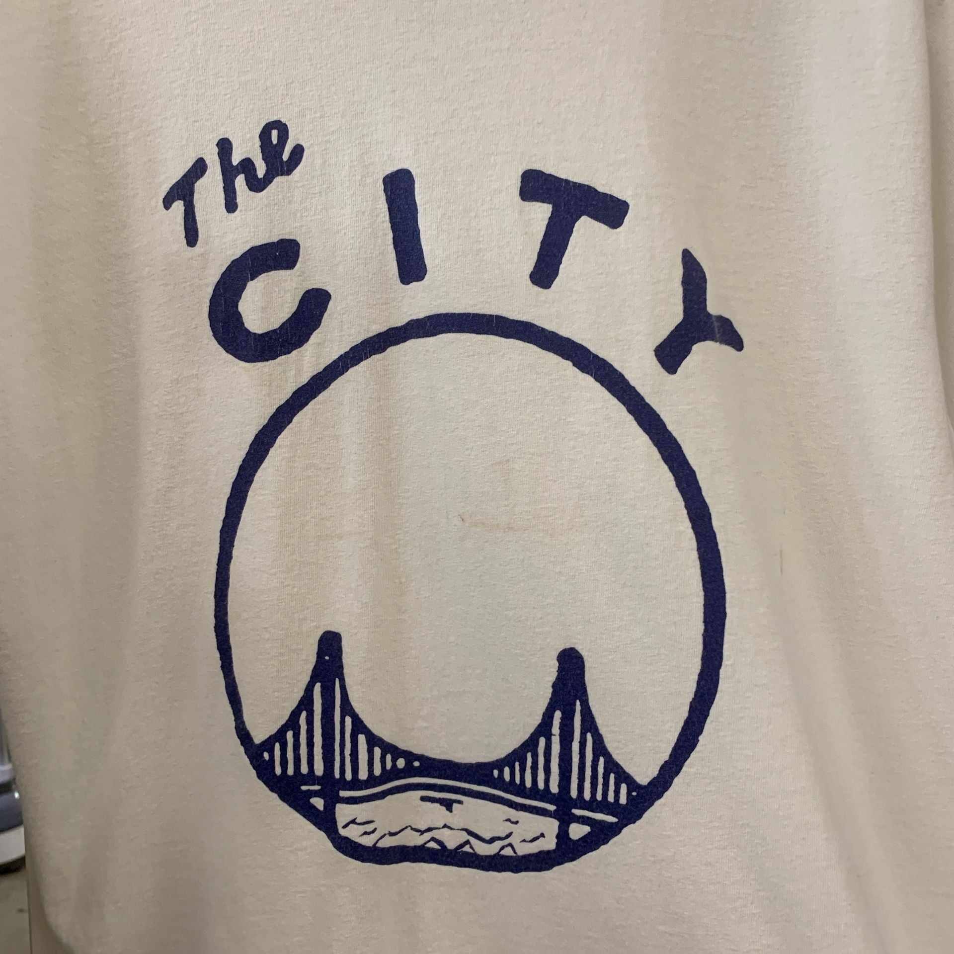 Golden State Warriors Vintage Style 'The City' SF Logo T-Shirt Size L (OF) 3