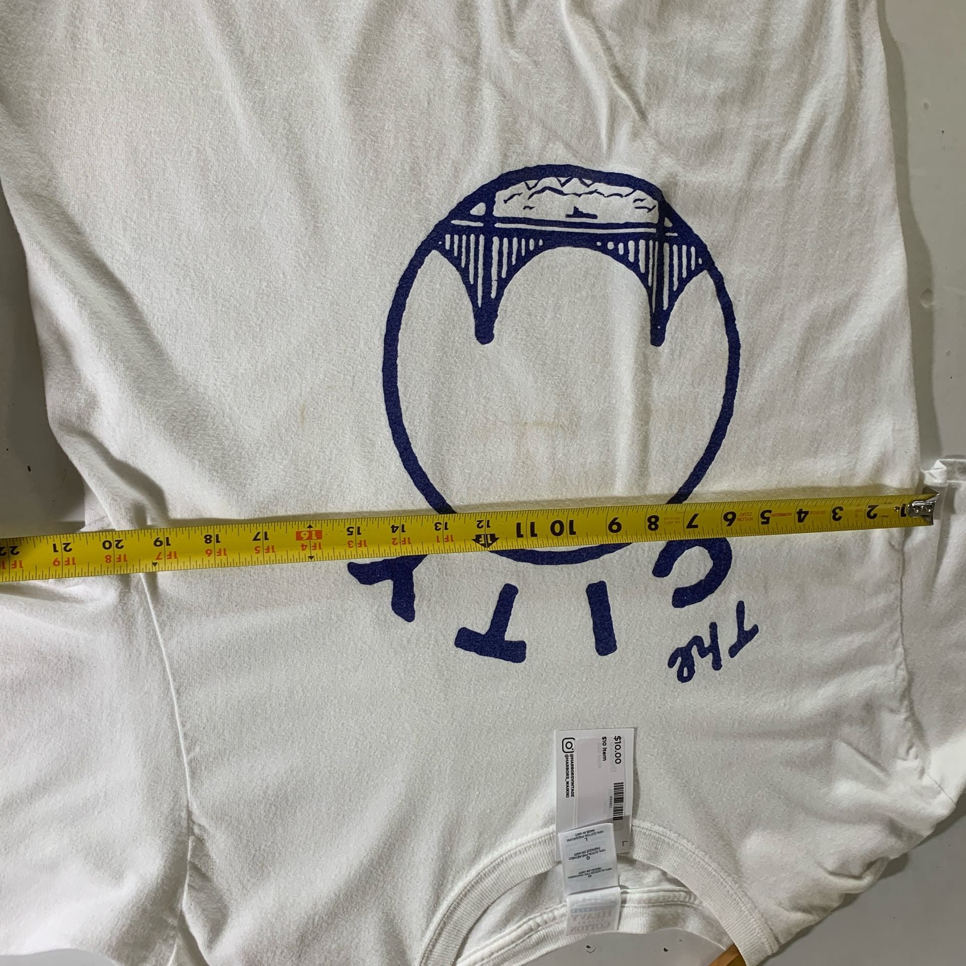 Golden State Warriors Vintage Style 'The City' SF Logo T-Shirt Size L (OF) 5