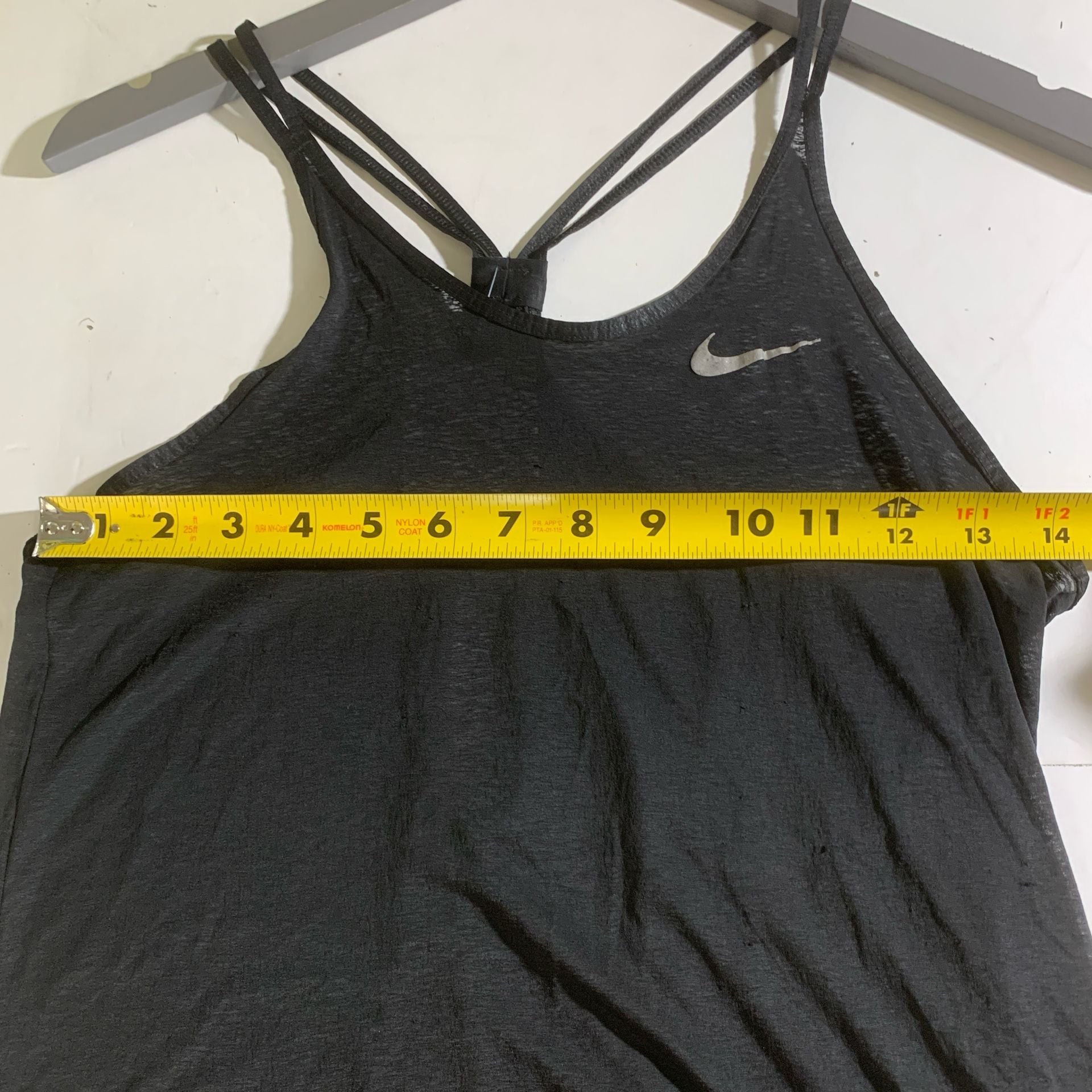 Nike Dri-Fit Black Strappy Racerback Mesh Tank Top Women’s Size M (OF) 9