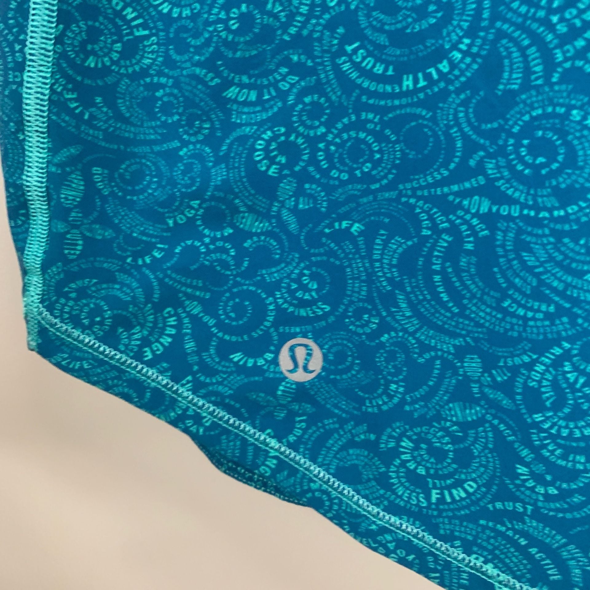 Lululemon Fast Lane Singlet Foli Manifesto Tank Top Tofino Teal Size S (OF) 6