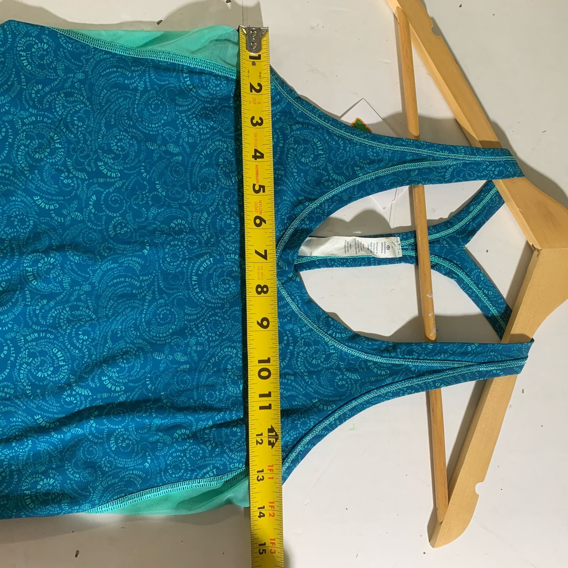 Lululemon Fast Lane Singlet Foli Manifesto Tank Top Tofino Teal Size S (OF) 8
