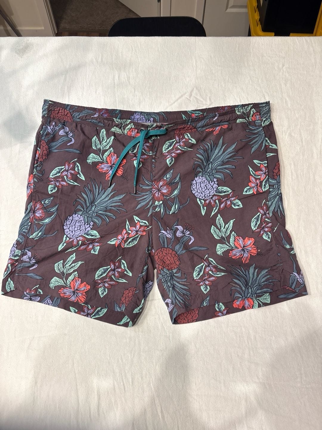 SAXX Cannonball 2N1 Mesh Floral Pineapple Performance Swim Shorts 2