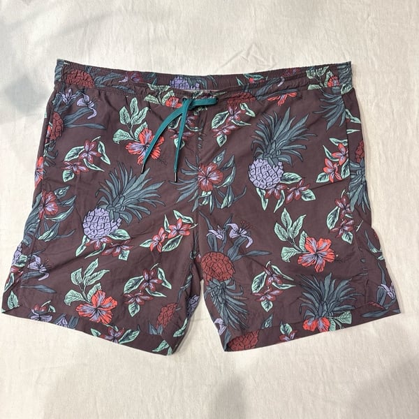 SAXX Cannonball 2N1 Mesh Floral Pineapple Performance Swim Shorts