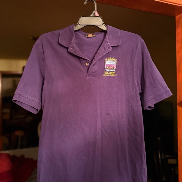 Vintage LSU Tigers 2003 National Champions Sugar Bowl Polo Shirt
