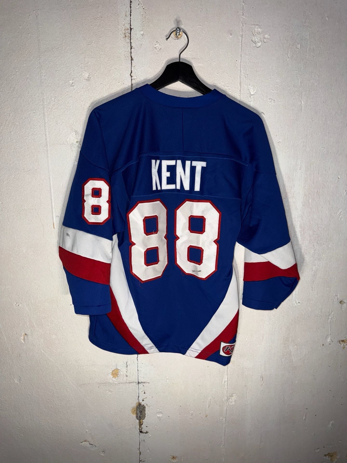 Vintage K1 Miami Toros Blue Hockey Jersey #88 Kent Size Youth Medium 4