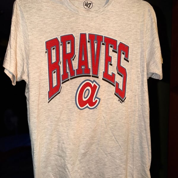 '47 Brand MLB Atlanta Braves Gray Retro Arch T-Shirt
