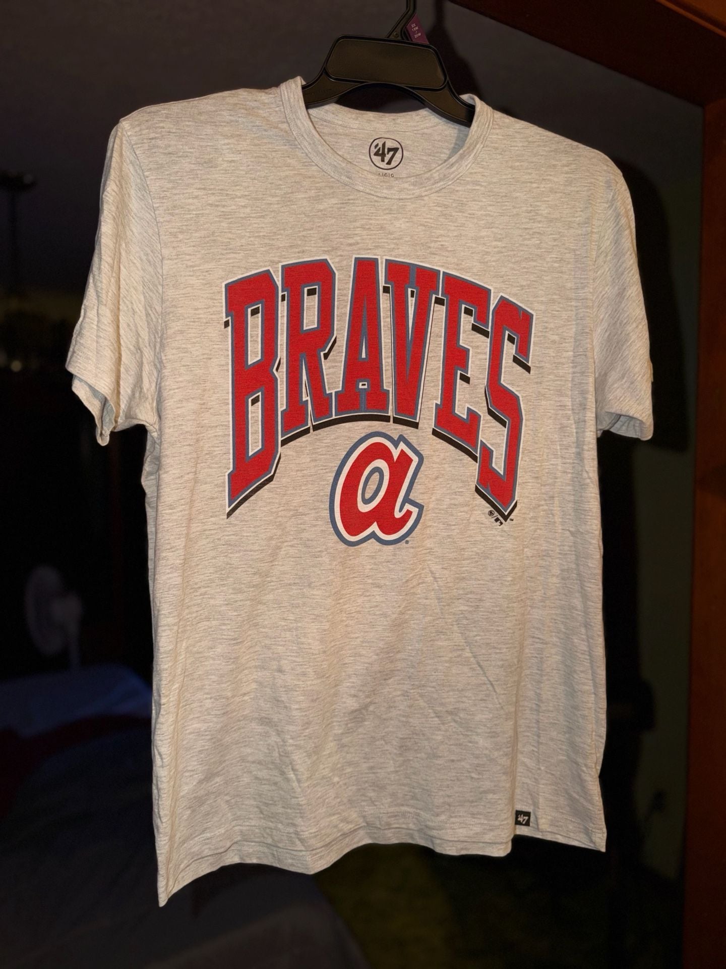 '47 Brand MLB Atlanta Braves Gray Retro Arch T-Shirt 3