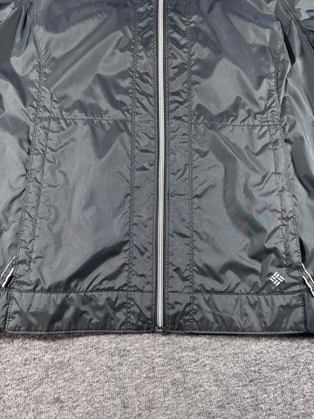 Columbia Women's Omni-Shield Full Zip Hooded Windbreaker Jacket Black Large 8