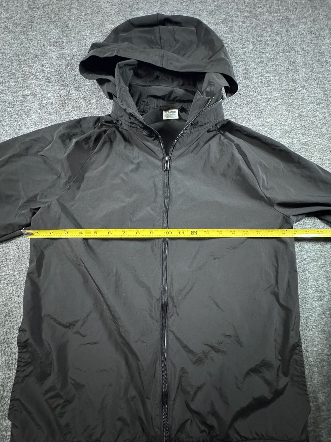 PINK Victoria's Secret Black Hooded Full-Zip Windbreaker Jacket 7